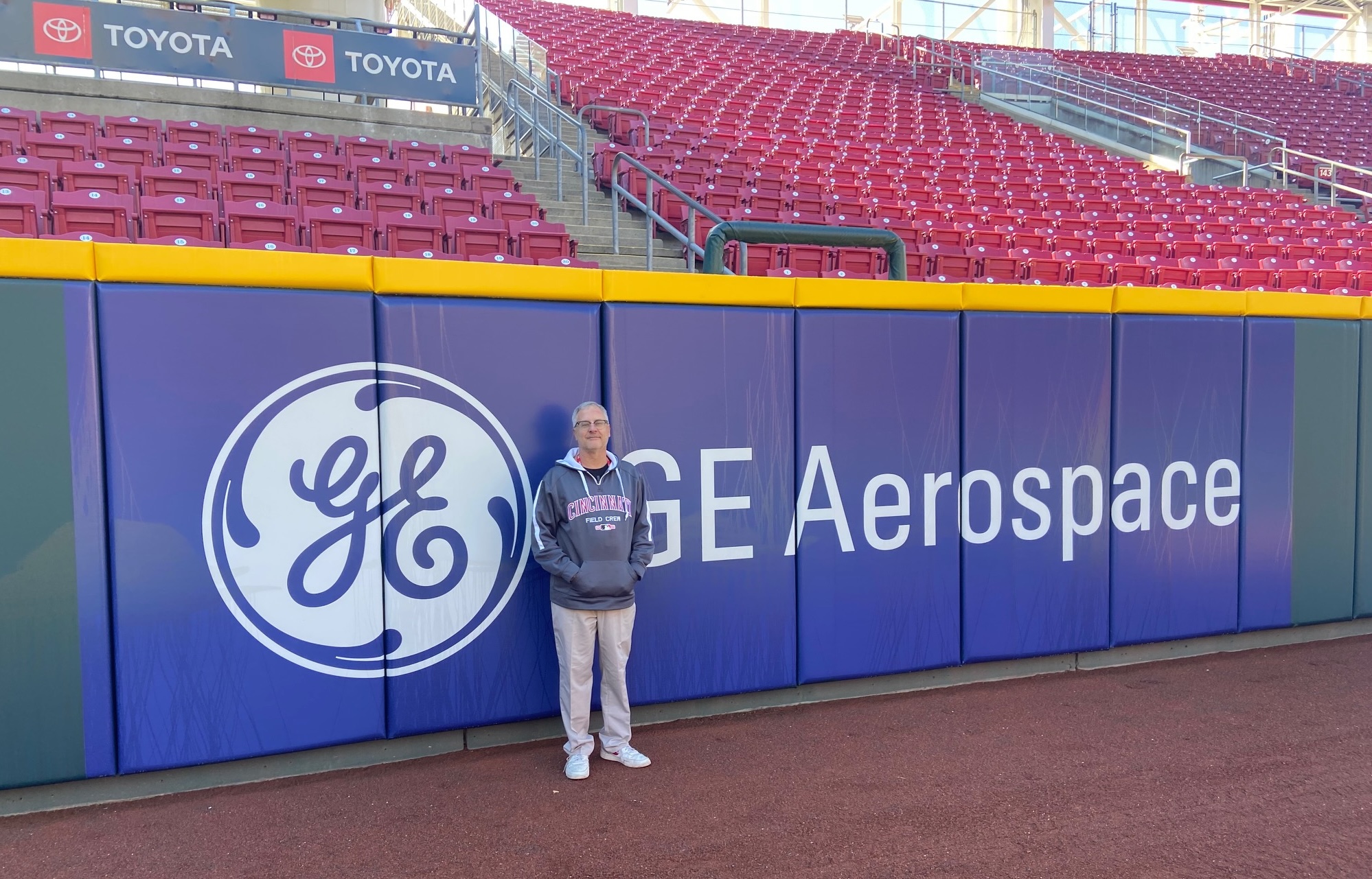 Don Slavik on a baseball field