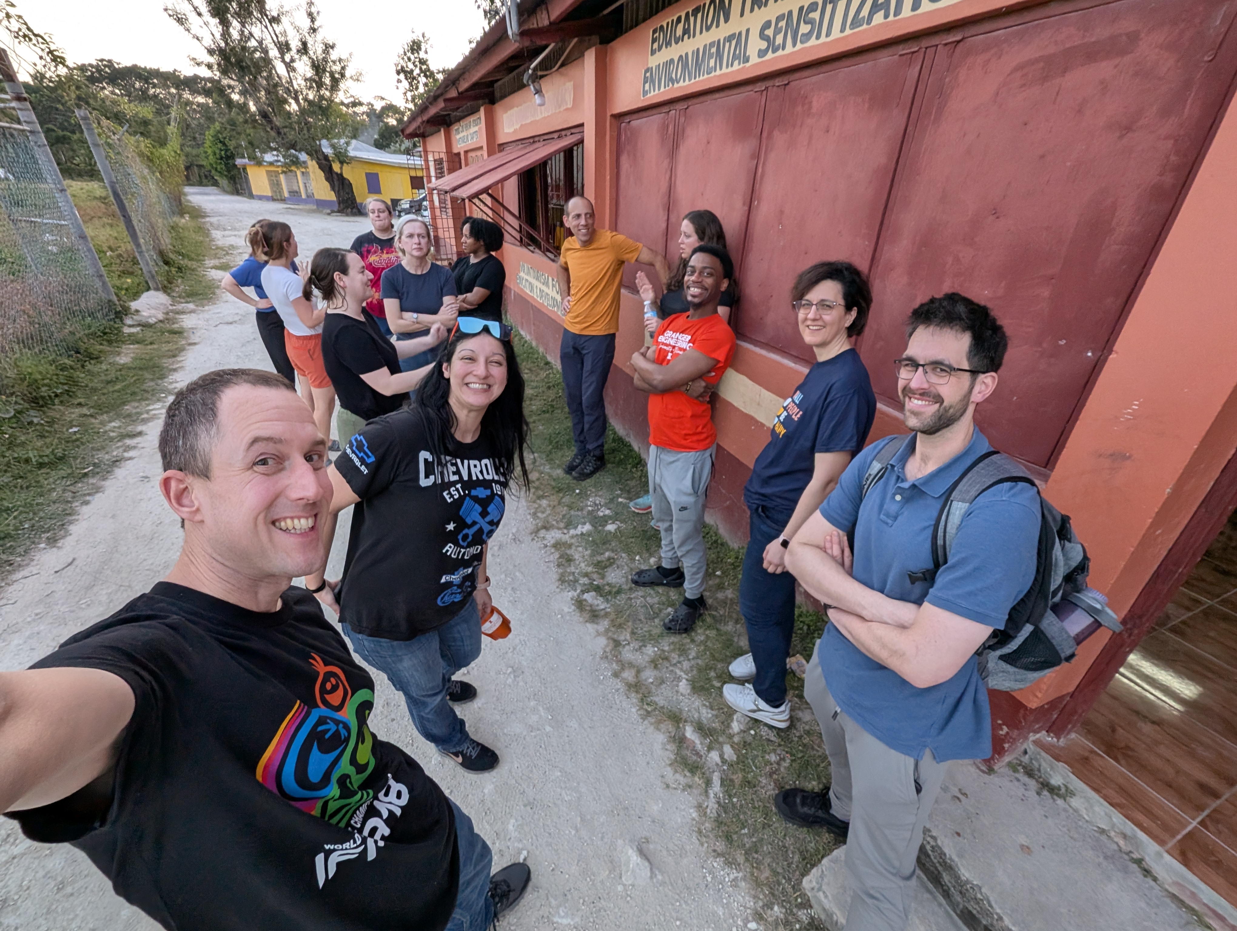 selfie pic of group outside the PGBS Community Center