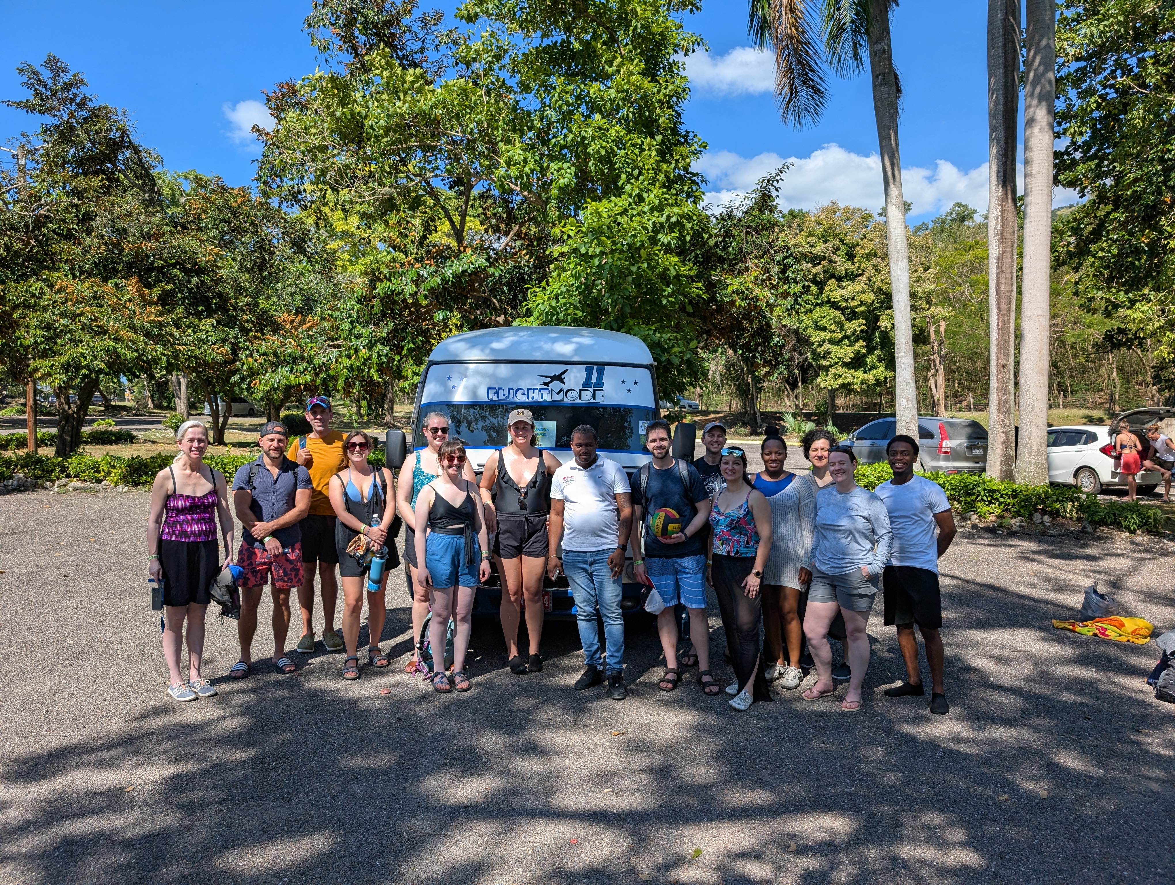 Program participants gathered at Bluefields Beach Park