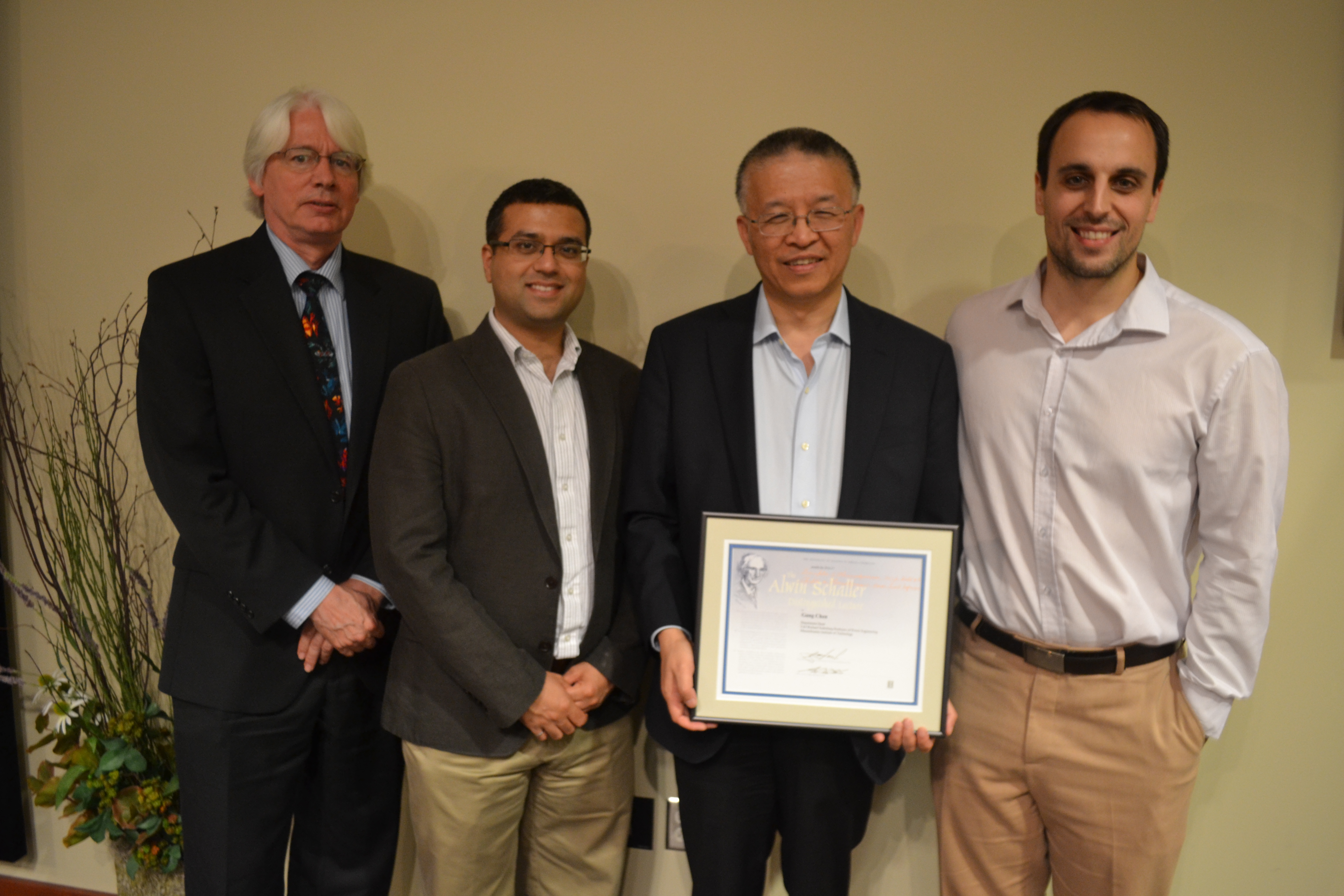 Gang Chen with MechSE professors