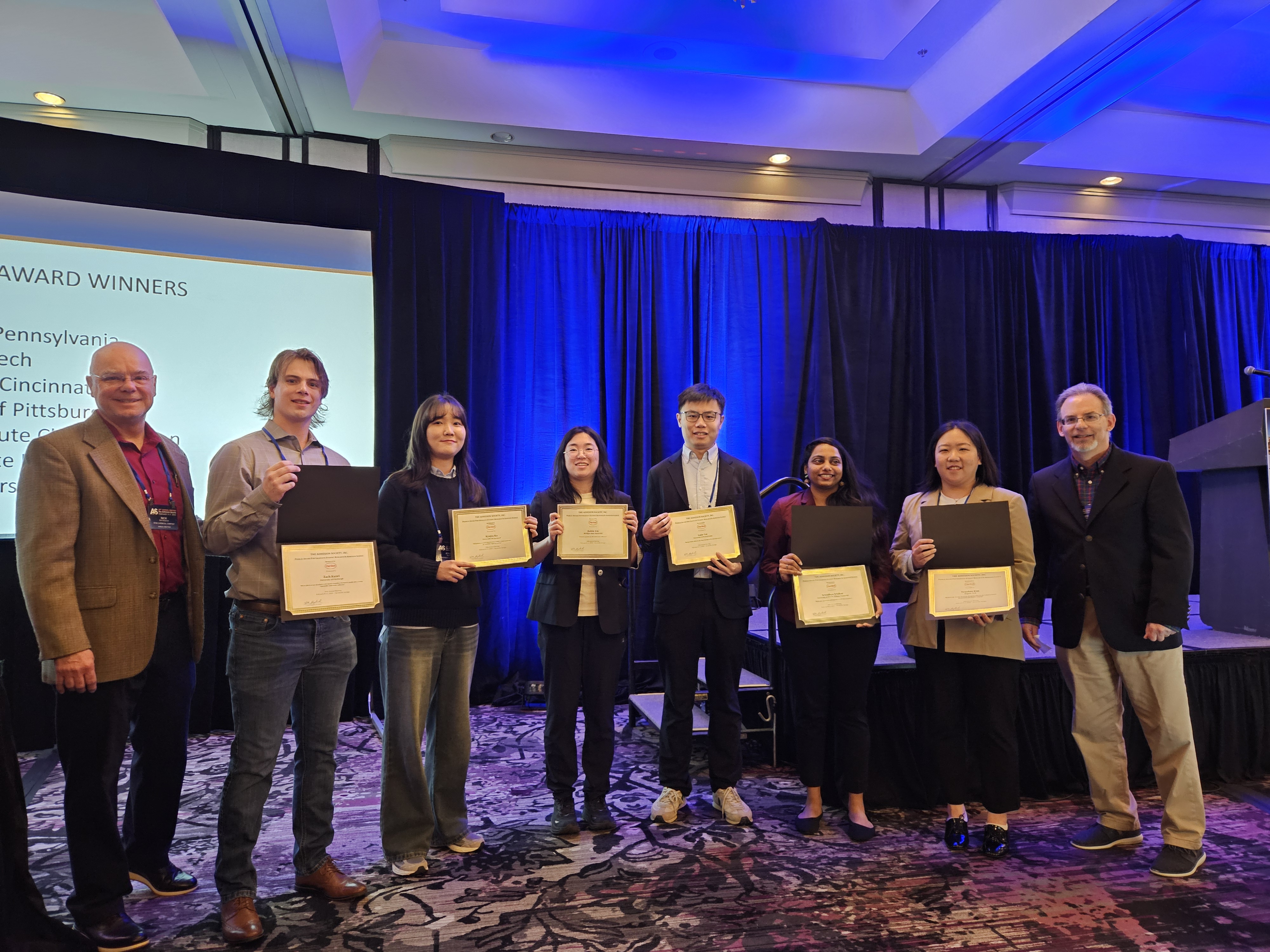 Sridhar alongside the other award-winning students.