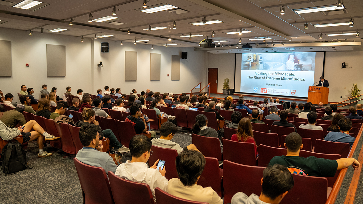 Dr. Toner spoke to a full audience in the NCSA Auditorium