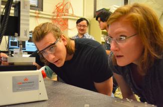 Grad students in Professor Hutchens' lab.