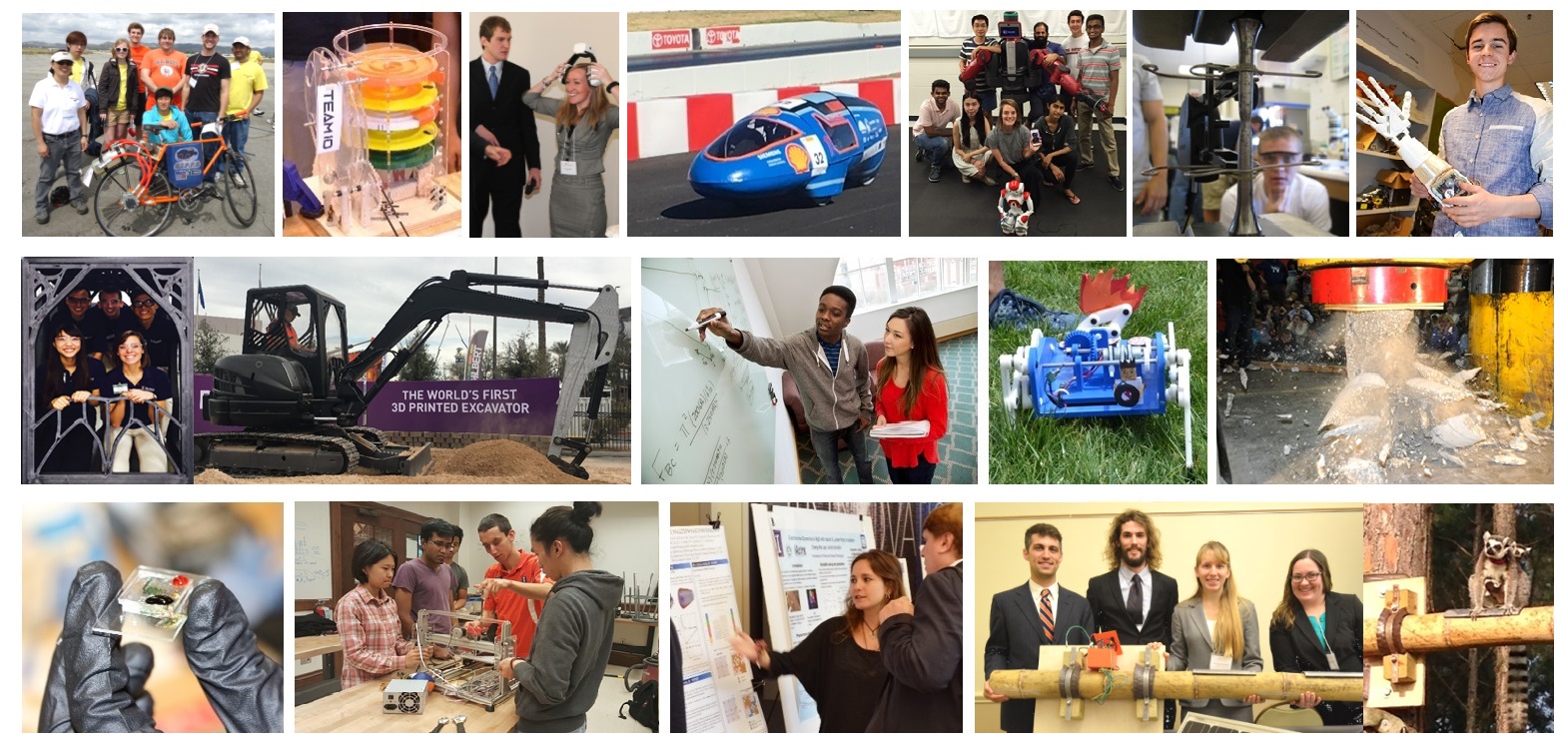 Collage of Student and research photos