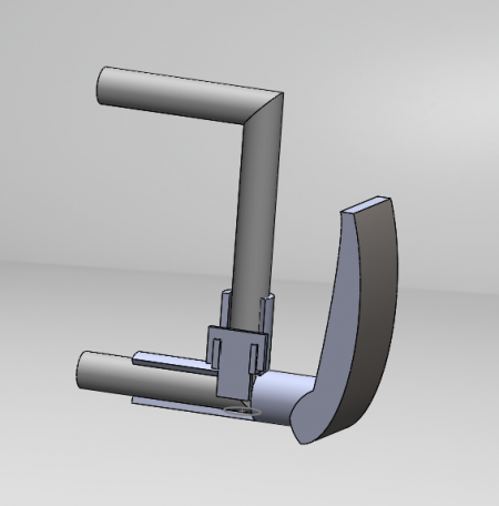 CAD model for Chien and Lee's door handle design.
