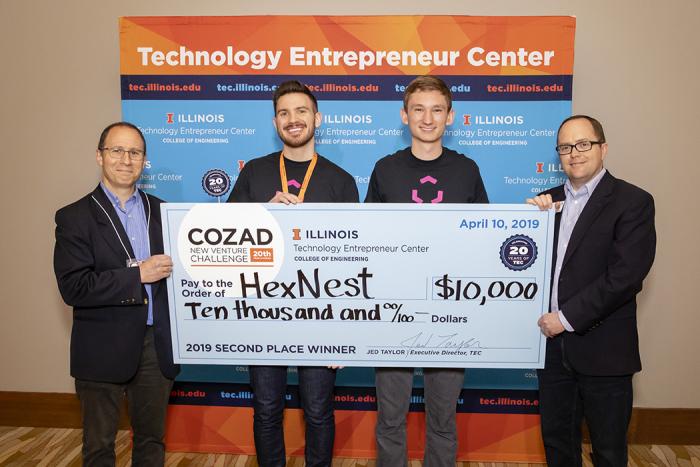 HexNest wins second place at 2019 Cozad Competition.