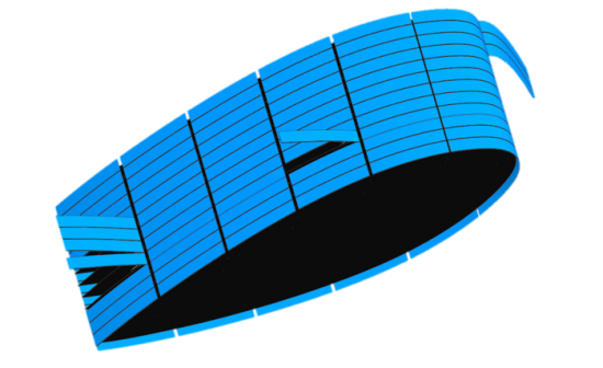 A schematic of Wissa's proposed spatially distributed deployable flap system.