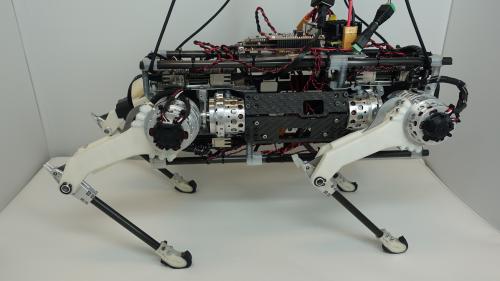 Park's experimental test bed for his small mammal-inspired robot.