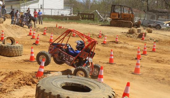 Baja SAE team 2018 vehicle in competition