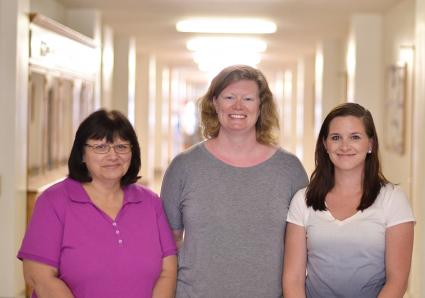 Debbie Lander, Emily Lange, and Jaimee Wilson