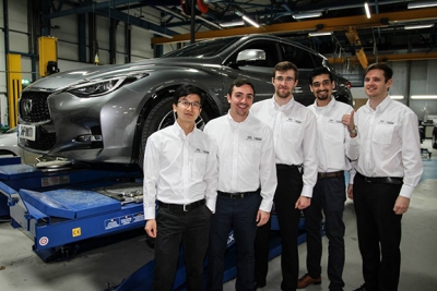 Alex and the rest of the team. Photo from Infiniti.