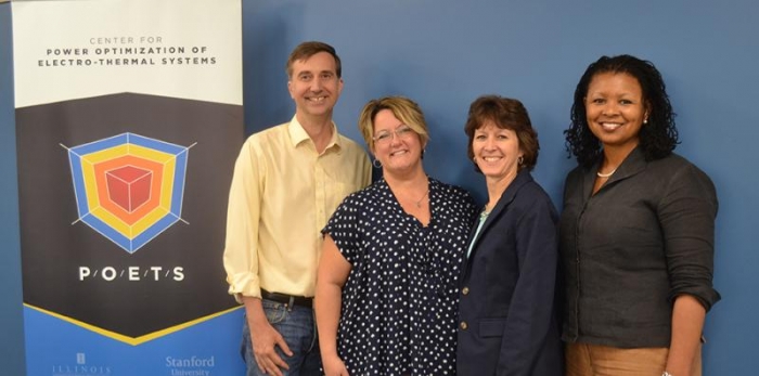 Joe Muskin, Jodi Gritten, Karen Bender, and Sonya Chambers of the POETS Center.