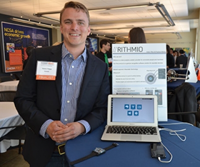 Adam Tilton, shown the day Rithmio won the Cozad New Venture Competition in 2014.