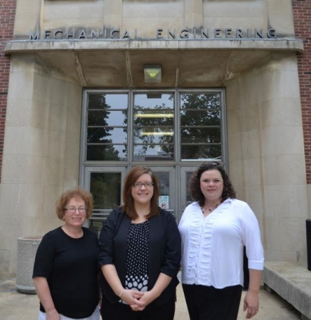 Kathy Smith, Katrina Hagler, and Stacy Walker administer MechSE's Graduate Programs Office.