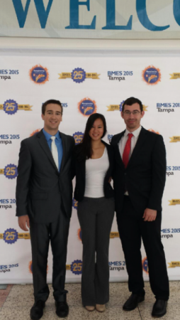 Troutner, left, with Cast21 team Ashley Moy and Justin Brooks.