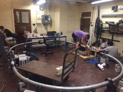 The team works on their Hyperloop prototype in 2409 MEL. 