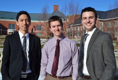 Team Orange Energy: Kevin Kim, Thomas Bernhardt, and Grant Klobuchar.