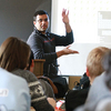 MechSE assistant professor Gaurav Bahl teaches students how to create their own MEMS devices.
