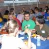 Graduate students, faculty and staff get acquainted at the annual Graduate Student Cookout. 