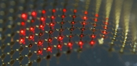 Large arrays of ultrathin, ultasmall inorganic LEDs are printed and interconnected using thin-film processing.