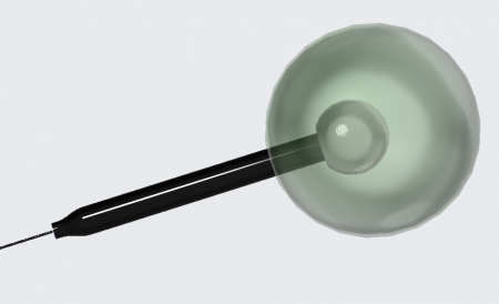 Visualization of omnidirectional microphone sound pickup. Creo model by Amanda Maher.