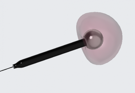 Visualization of a cardioid microphone sound pickup. Creo model by Amanda Maher.