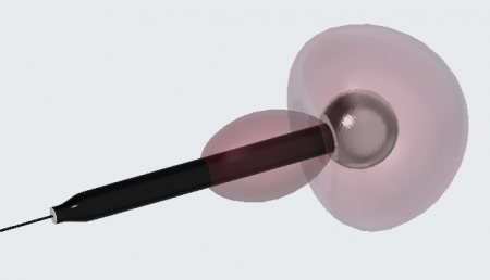 Visualization of super-cardioid microphone sound pickup. Creo model by Amanda Maher. 