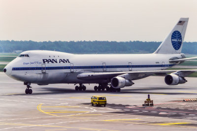 Pan Am christened its first Boeing 747 for service in 1980.