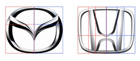 Golden rectangles were used to proportion Honda and Mazdaâ€™s most recent badges.