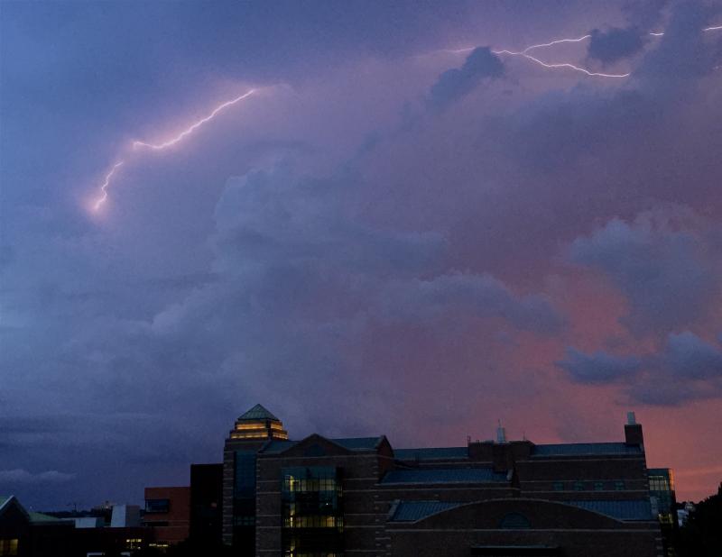Lightning over Beckman Institute, Fall 2016
