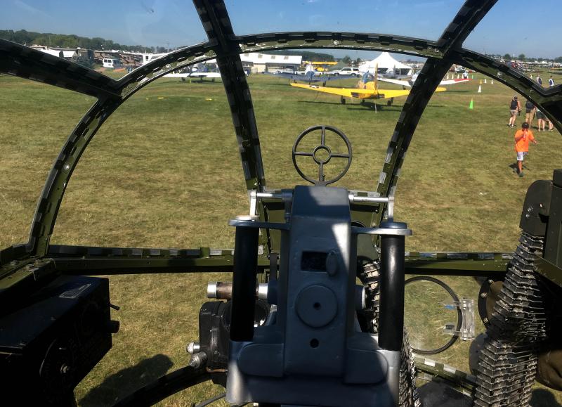 Inside the nose of the B-25 &quot;Yankee Warrior.&quot;
