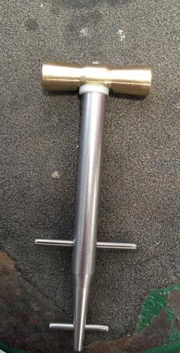 This tool is used to wrap and tighten wires around a surface.