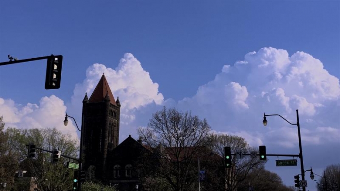 Altgeld in the early evening from Wright St.