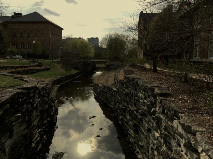 Boneyard Creek on an 80-degree day in mid-April.