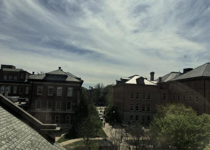 Looking south from a third floor window in MEL. 