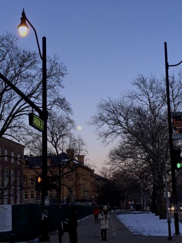 Moon rise seen from Wright and Green.
