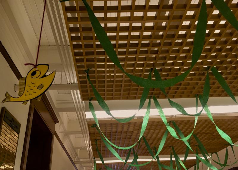 E week decorations in Engineering Hall.