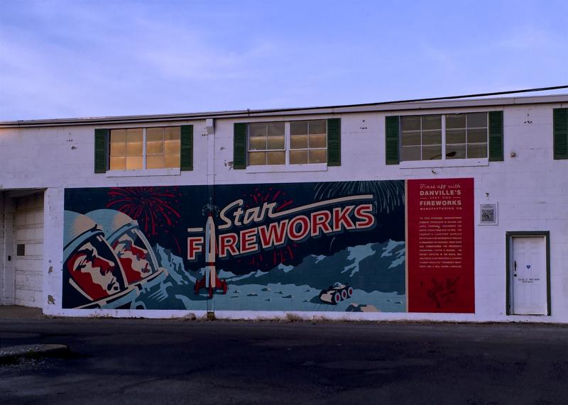 An old advertisement for Star Fireworks Mfg. in Danville.