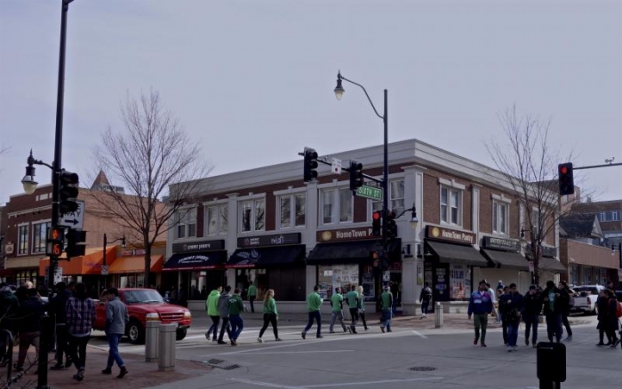 Large crowds, many in green, took to Green Street for Unofficial St. Patrick's Day.