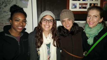 U of I alumni in Kansas City: Kilani Gaston, Amanda, Val Laguna (MechSE), and Leslie Greer.