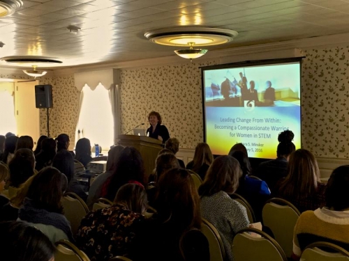 Professor Barbara Minsker discussed her experiences of gender bias.