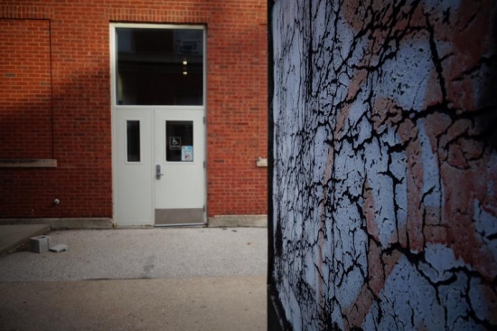Looking toward the Ceramics Building from behind the Transportation Building.