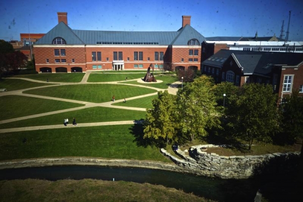 View of the Bardeen Quad from Engineering Hall.