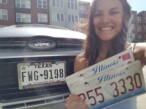 Out with the old and in with the new! And now since I've graduated to the alumni plate holder, I get to have U of I on my front and back plates!