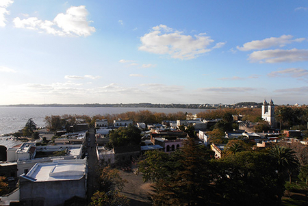 View of Colonia from a lighthouse.