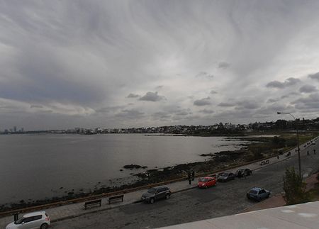 View of the seashore in Montevideo.