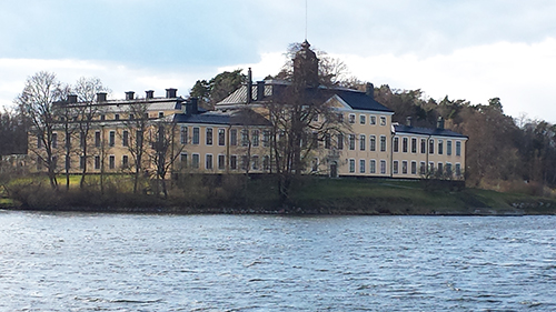 Uriksdal Palace in Stockholm. It's close enough to our student housing that we can go on walks through the gardens and along the water in the afternoons. 