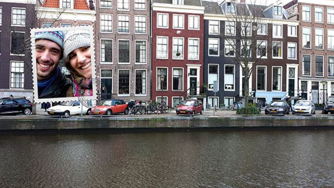 Amanda and Andrew in Amsterdam.