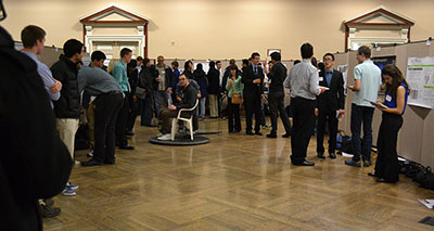 This hover craft was constructed using simple materials: two leaf blowers, a wood platform, a shower curtain, and a plastic lawn chair.