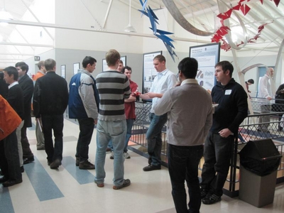 Students at poster session